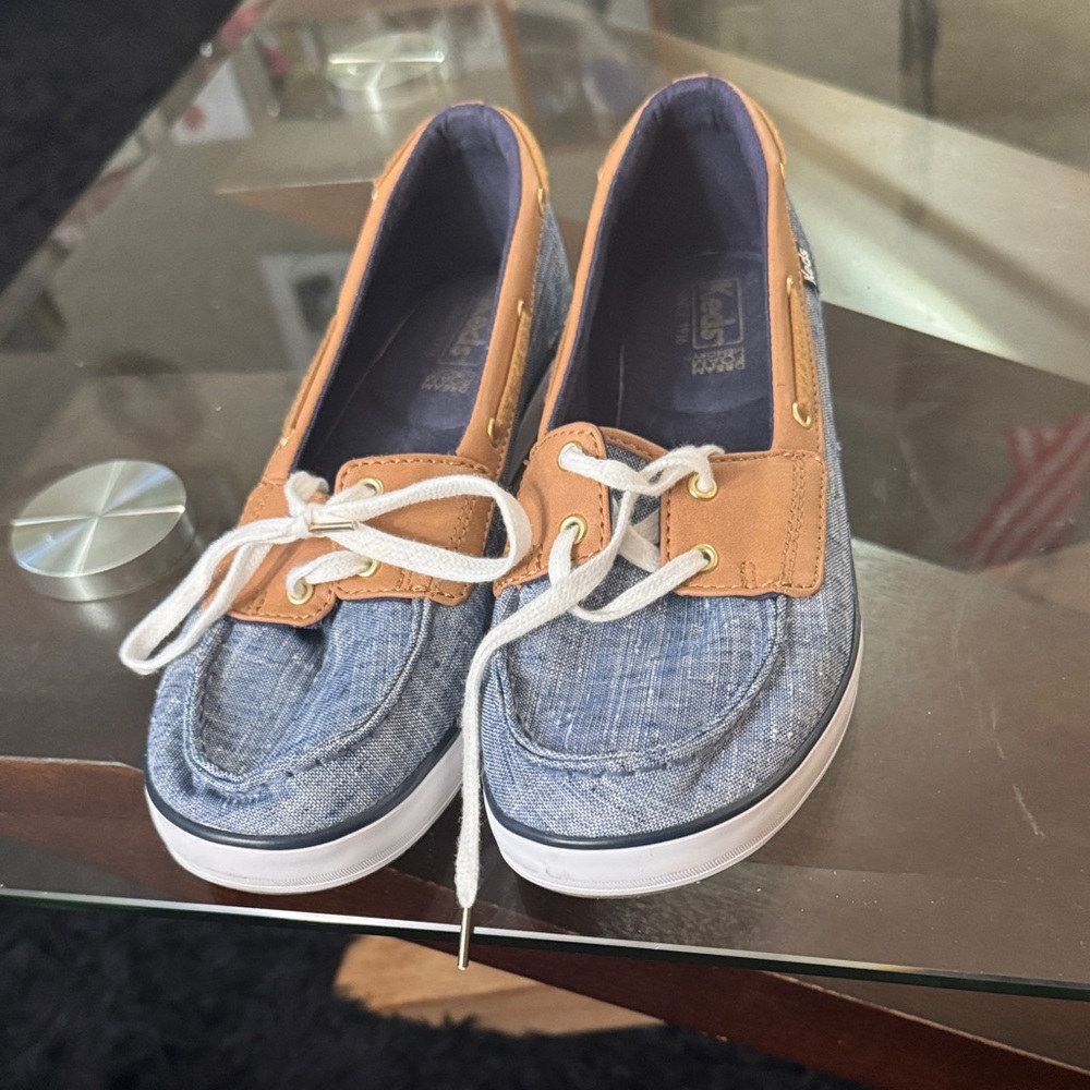 Keds Denim and Tan Loafers - Picture 4 of 8